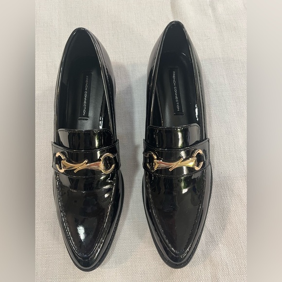 French Connection Shoes - French Connection Taylor  VeganLeather Pointed Toe Loafers Shoes Preppy 6.5